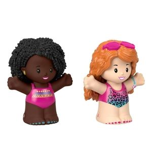 🪷Little People Barbie Toy Set, 2 Swimming-Themed Character Figure